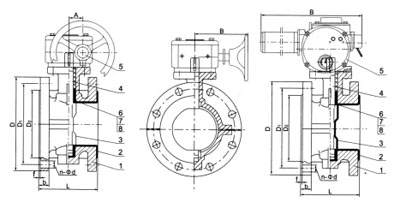 D(6,9)41F、D(6,9)41Fs、D341F、D341Fs法蘭襯氟塑料蝶閥